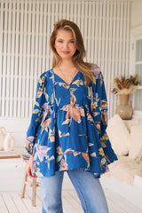 Adela Blouse - Georgia Blue