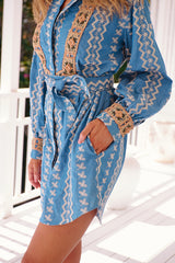 Moonstone Shirt dress - Bohemian Blues
