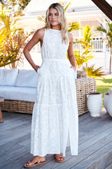 Mylah Dress - White Wild Flower