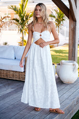 Zayla Maxi Dress - White Wild Flower
