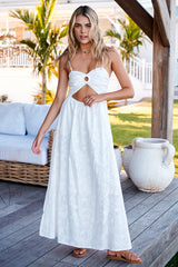 Zayla Maxi Dress - White Wild Flower