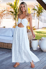 Zayla Maxi Dress - White Wild Flower