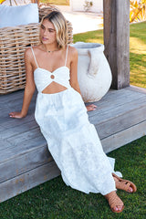Zayla Maxi Dress - White Wild Flower