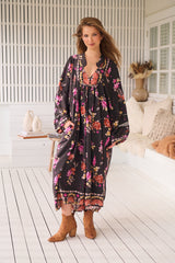 Boheme Midi Dress - Monarch Bloom