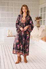 Boheme Midi Dress - Monarch Bloom