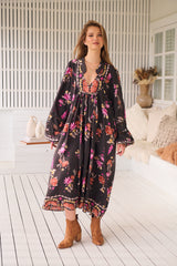 Boheme Midi Dress - Monarch Bloom