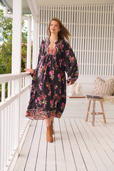 Boheme Midi Dress - Monarch Bloom