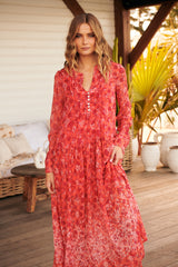 See It Through Dress- Coral ~ Free People