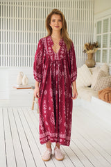 Boheme Midi Dress - Rhubarb Kiva