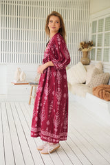 Boheme Midi Dress - Rhubarb Kiva