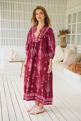 Boheme Midi Dress - Rhubarb Kiva