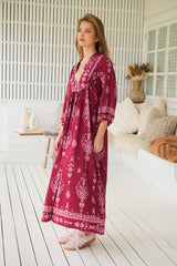 Boheme Midi Dress - Rhubarb Kiva