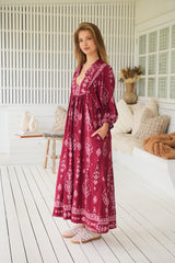 Boheme Midi Dress - Rhubarb Kiva