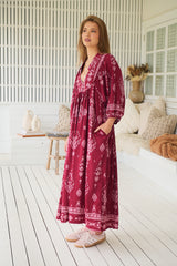 Boheme Midi Dress - Rhubarb Kiva