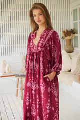 Boheme Midi Dress - Rhubarb Kiva