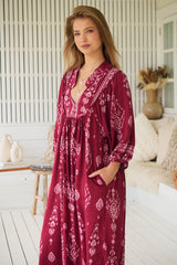 Boheme Midi Dress - Rhubarb Kiva