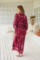 Boheme Midi Dress - Rhubarb Kiva