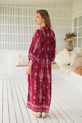 Boheme Midi Dress - Rhubarb Kiva