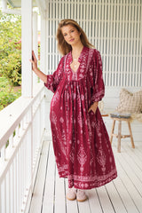 Boheme Midi Dress - Rhubarb Kiva