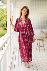 Boheme Midi Dress - Rhubarb Kiva