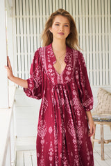 Boheme Midi Dress - Rhubarb Kiva