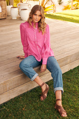 Meadow Blouse -Pink Punch ~ MOS the label
