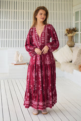 Teresa Maxi Dress - Rhubarb Kiva