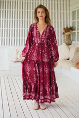Teresa Maxi Dress - Rhubarb Kiva