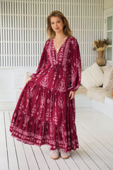 Teresa Maxi Dress - Rhubarb Kiva