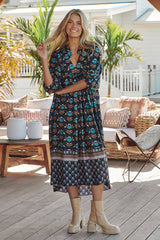 Boheme Midi Dress - Juniper