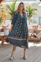 Boheme Midi Dress - Juniper
