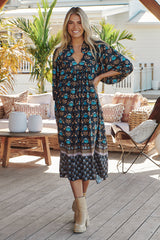 Boheme Midi Dress - Juniper