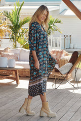 Boheme Midi Dress - Juniper