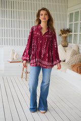 Bee Blouse - Rhubarb Kiva