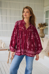 Bee Blouse - Rhubarb Kiva