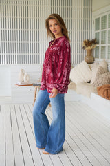 Bee Blouse - Rhubarb Kiva