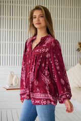 Bee Blouse - Rhubarb Kiva