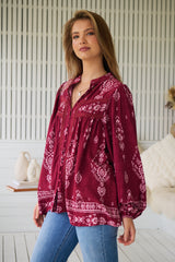 Bee Blouse - Rhubarb Kiva