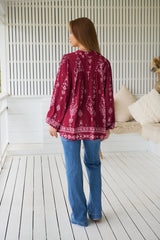 Bee Blouse - Rhubarb Kiva