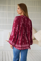 Bee Blouse - Rhubarb Kiva