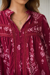Bee Blouse - Rhubarb Kiva
