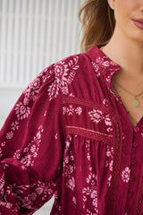 Bee Blouse - Rhubarb Kiva