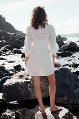 Botanic Fields Mini Dress - Ivory ~ MOS the label