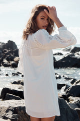 Botanic Fields Mini Dress - Ivory ~ MOS the label