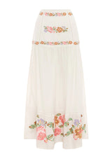 Ophelia Midi Skirt- Ivory ~ MOS the label