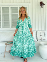 Tessa Maxi Dress - Mint Spritz