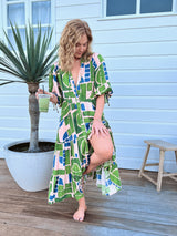 Ria Midi Dress -Mystic Matcha