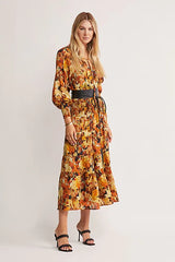 Golden Fall Midi Dress ~ MOS the label