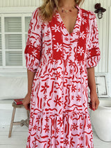 Mila Midi Dress - Strawberry Spritz