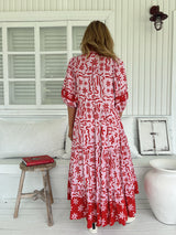 Mila Midi Dress - Strawberry Spritz